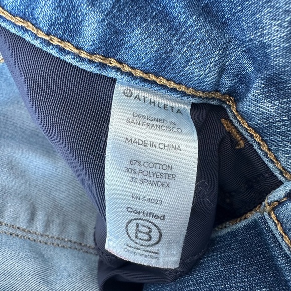 Athleta Size 2 Medium/Lighter Wash Skinny Stretchy Jeans - Picture 7 of 8